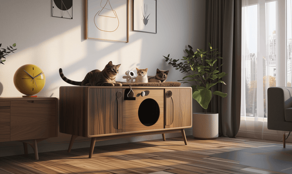Cat Litter Box Enclosures and Interior Design Harmony - Supfirm