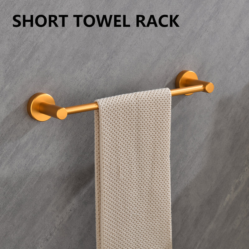 Supfirm 6 Piece Bathroom Towel Rack Set Wall Mount