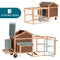 Chicken Coop with Wheels and handrails,Weatherproof Outdoor Chicken Coop with Nesting Box, Outdoor Hen House with Removable Bottom for Easy Cleaning, Weatherproof Poultry Cage, Rabbit Hutch, Wood Duck - Supfirm