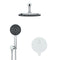 Supfirm Shower System, Ultra-thin Wall Mounted Shower Faucet Set for Bathroom with High Pressure 10" Stainless Steel Rain Shower head Handheld Shower Set, 2 Way Pressure Balance Shower Valve Kit,Chrome