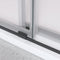 Supfirm 62'' - 66'' W x 76'' H Double Sliding Frameless Shower Door With 3/8 Inch (10mm) Clear Glass in Matte Black