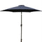 Supfirm 8.8 feet Outdoor Aluminum Patio Umbrella, Patio Umbrella, Market Umbrella with 42 pounds Round Resin Umbrella Base, Push Button Tilt and Crank lift, Navy Blue
