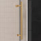 Supfirm 56'' - 60'' W x 60'' H Single Sliding Frameless Tub Shower Door With 3/8 Inch (10mm) Clear Glass in Brushed Gold