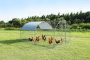 Large metal chicken coop upgrade three support steel wire impregnated plastic net cage, Oxford cloth silver plated waterproof UV protection, duck rabbit sheep bird outdoor house 9.2'W x 12.5'L x 6.5'H - Supfirm