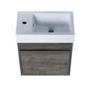Supfirm 18'' Floating Wall-Mounted Bathroom Vanity with White Resin Sink & Soft-Close Cabinet Door - Supfirm