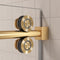 Supfirm 68'' - 72'' W x 76'' H Single Sliding Frameless Shower Door With 3/8 Inch (10mm) Clear Glass in Brushed Gold