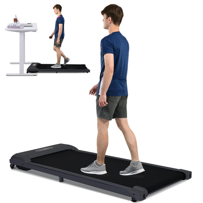 2 in 1 Under Desk Electric Treadmill 2.5HP, with Bluetooth APP and speaker, Remote Control, Display, Walking Jogging Running Machine Fitness Equipment for Home Gym Office - Supfirm