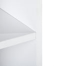 Supfirm White Bathroom Storage Cabinet with Shelf Narrow Corner Organizer Floor Standing (H63 6 Shelves 1 Door)