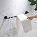 Supfirm Bathroom Hardware Set Black 4-Pieces Bathroom Towel Rack 24 Inches Adjustable Bathroom Accessories Set