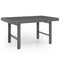 Supfirm Aluminum Grey Tall High Patio Dining Table Outdoor Coffee Sofa Tables Rectangle