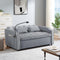 1 versatile foldable sofa bed in 3 lengths, modern sofa sofa sofa velvet pull-out bed, adjustable back and with USB port and ashtray and swivel phone stand (grey) - Supfirm