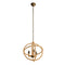 3- Light Farmhouse Chandelier, Rope Chandelier Globe Hanging Light Fixture with with Adjustable Chain for Kitchen Dining Room Foyer Entryway, Bulb Not Included - Supfirm