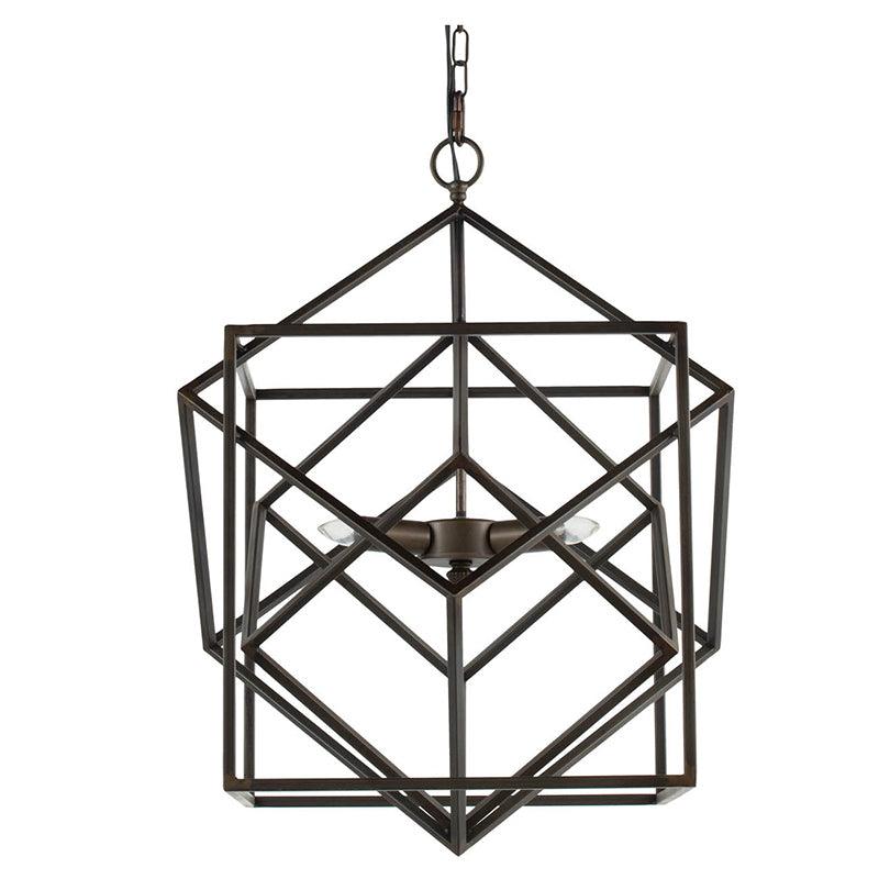 3 - Light Metal Chandelier, Hanging Light Fixture with Adjustable Chain for Kitchen Dining Room Foyer Entryway, Bulb Not Included - Supfirm