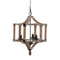3 - Light Wood Drum Chandelier, Hanging Light Fixture with Adjustable Chain for Kitchen Dining Room Foyer Entryway, Bulb Not Included - Supfirm