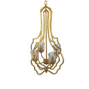 4 - Light Metal Chandelier, Hanging Light Fixture with Adjustable Chain for Kitchen Dining Room Foyer Entryway, Bulb Not Included - Supfirm