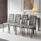 5-Piece Dining Set Including Grey Velvet High Back Nordic Dining Chair & Creative Design MDF Dining Table - Supfirm