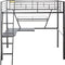 ACME Senon Loft Bed & Desk in Silver & Black 37275 - Supfirm