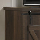 Asher Dark Dusty Brown 54" Wide TV Stand with Sliding Doors and Cable Management - Supfirm