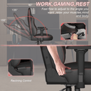 BestOffice PC Gaming Chair Ergonomic Office Chair Desk Chair with Lumbar Support Flip Up Arms Headrest PU Leather Executive High Back Computer Chair for Adults Women Men (PU Black) - Supfirm