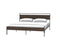 Ceres Metal Bed, Black with Walnut wood Headboard&Footboard, Common - Supfirm