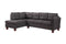 Dalia Dark Gray Linen Modern Sectional Sofa with Left Facing Chaise - Supfirm