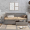 Daybed with two drawers, Twin size Sofa Bed,Storage Drawers for Bedroom,Living Room ,Grey - Supfirm