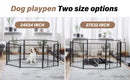 Dog Playpen Indoor Outdoor, 24" Height 8 Panels Fence with Anti-Rust Coating, Metal Heavy Portable Foldable Dog Pen for Large, Medium Small Dogs RV Yard Camping - Supfirm