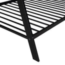 House Bed Tent Bed Frame Twin Size Metal Floor Play House Bed with Slat for Kids Girls Boys , No Box Spring Needed Black - Supfirm