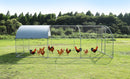 Large metal chicken coop upgrade three support steel wire impregnated plastic net cage, Oxford cloth silver plated waterproof UV protection, duck rabbit sheep bird outdoor house 9.2'W x 18.7'L x 6.5'H - Supfirm