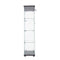 Lighted Two Door Glass Cabinet Glass Display Cabinet with 4 Shelves, Black - Supfirm