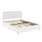 Liv Queen Size Ivory Boucle Upholstered Platform Bed with Patented 4 Drawers Storage, Curved Stitched Tufted Headboard, Wooden Slat Mattress Support, No Box Spring Needed - Supfirm
