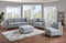 Living Room Furniture Corner Wedge Light Grey Dorris Fabric 1pc Cushion Wedge Sofa Wooden Legs - Supfirm