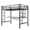 Loft Bed with Desk and Shelf , Space Saving Design,Full,Black(OLD SKU:MF199506AAB) - Supfirm