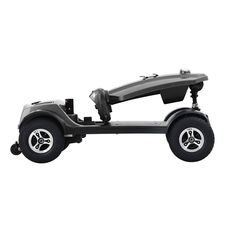 MAX PLUS GRAY 4 Wheels Outdoor Compact Mobility Scooter with 2pcs*20AH Lead acid Battery, 16 Miles, Cup Holders & USB charger Port - Supfirm