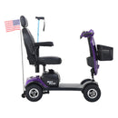 MAX PLUS PURPLE 4 Wheels Outdoor Compact Mobility Scooter with 2pcs*20AH Lead acid Battery, 16 Miles, Cup Holders & USB charger Port - Supfirm