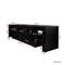 Modern gloss black TV Stand for 80 inch TV , 20 Colors LED TV Stand w/Remote Control Lights - Supfirm