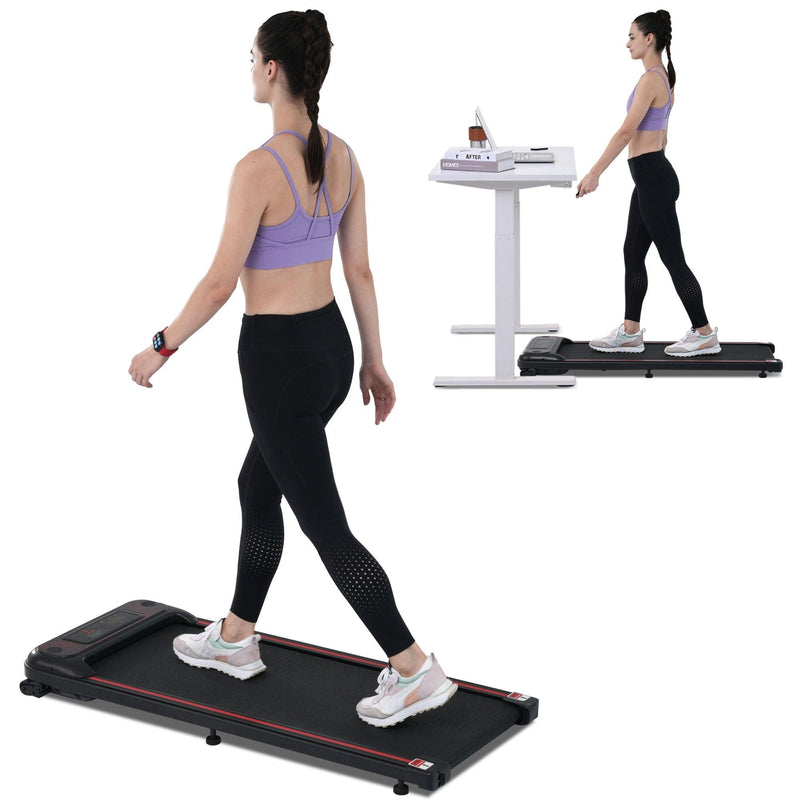 NEW Walking Pad Under Desk Treadmill for Home Office -2.5HP Walking Treadmill With Incline Bluetooth Speaker 0.5-4MPH 265LBS Capacity Treadmill for Walking Running - Wristband Remote - Supfirm