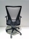 Nicolas Swivel Adjustable Height Fixed Armrest Office Chair Black Wengue and Smokey Oak - Supfirm