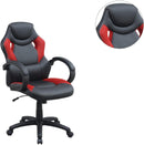 Office Chair Upholstered 1pc Cushioned Comfort Chair Relax Gaming Office Work Black And Red Color - Supfirm