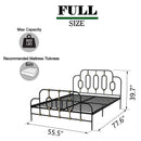 Ola Metal Bed, Black with Gold Detail, Full, Common - Supfirm