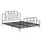 Ola Metal Bed, Black with Gold Detail, Full, Common - Supfirm
