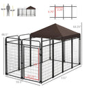 PawHut Dog Playpen Kennel Outdoor for Large and Medium Dogs, 9.3' x 4.6' x 5.2' - Supfirm