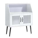 SIDEBOARD, Bufft Cabinet, Side Dining table, Glass door, 1pc per CTN - Supfirm