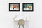 Supfirm "Snow Buddies Collection" 2-Piece Vignette By Bonnie Mohr, Printed Wall Art, Ready To Hang Framed Poster, Black Frame - Supfirm
