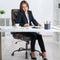 Sweetcrispy Executive Office PU Leather Desk Chair High Back Flip-Up Armrest Adjustable Ergonomic Home Office Chair - Supfirm