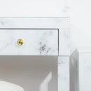 Tempered glass marble texture dressing Vanity table - Supfirm