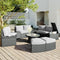 TOPMAX 10-Piece Outdoor Sectional Half Round Patio Rattan Sofa Set, PE Wicker Conversation Furniture Set for Free Combination, Light Gray - Supfirm