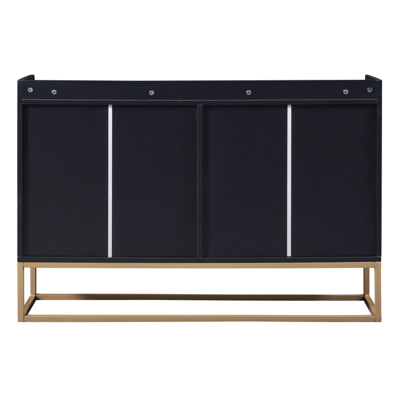 TREXM Modern Sideboard Elegant Buffet Cabinet with Large Storage Space for Dining Room, Entryway (Black) - Supfirm