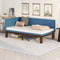 Upholstered Daybed/Sofa Bed Frame Twin Size Linen-Blue - Supfirm