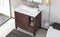 [VIDEO] 30" Bathroom Vanity with Sink, Bathroom Storage Cabinet with Doors and Drawers, Solid Wood Frame, Ceramic Sink, Brown (OLD SKU: JL000002AAD) - Supfirm